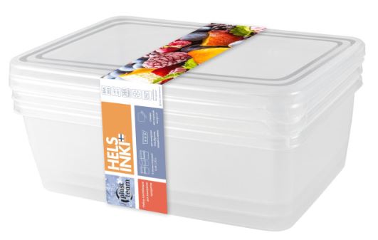 Набор контейнеров для заморозки PT Frozen 1,35л прямоуг. 204х140х105 мм 3шт нат.